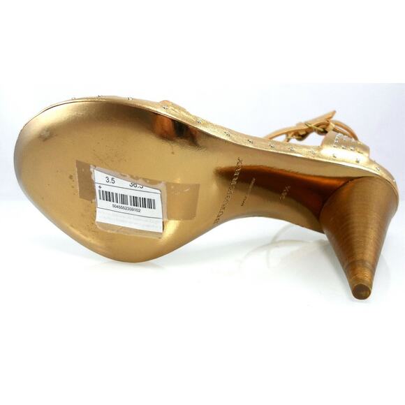 NEW $850 BURBERRY Hans Runway Studs T- Strap Leather Sandals Cone Heels 6.5 36.5 - Picture 15 of 16